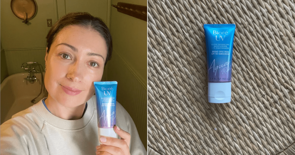 Radiant protection: bioré uv aqua rich glow moisturizer spf review